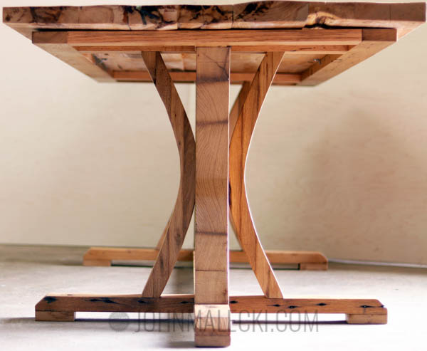 Rustic Farmhouse Dining Table Base Detail 