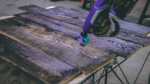 Finish wood with fire - Apply Finish_