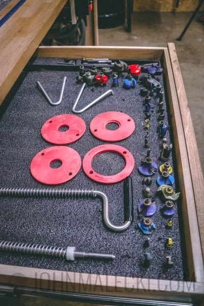 Router Table Bit Storage 
