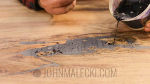 Live Edge Slab - Fast Set Epoxy Fill 