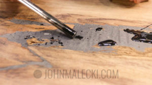 Live Edge Slab - Fast Set Epoxy Fill 2