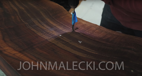 River Table Build- Insert Mounting Threads 