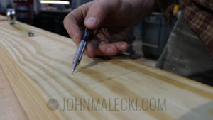 Sawhorse Layout Mortises 