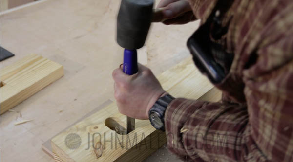 Sawhorse Cut Mortises 
