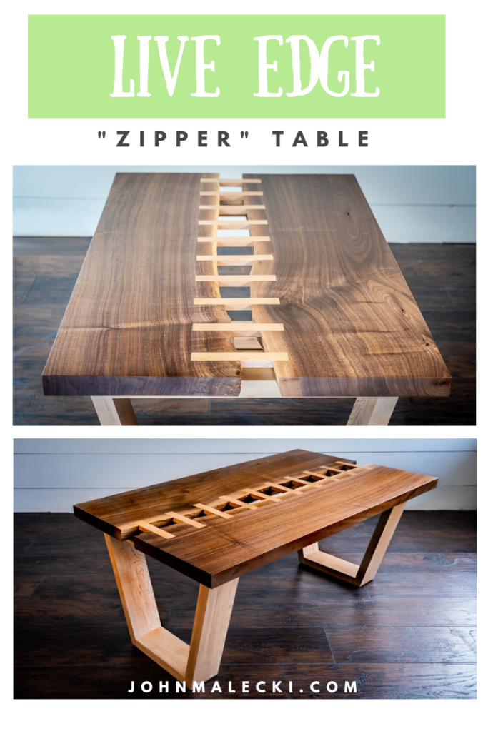 Live Edge River "Zipper" Table