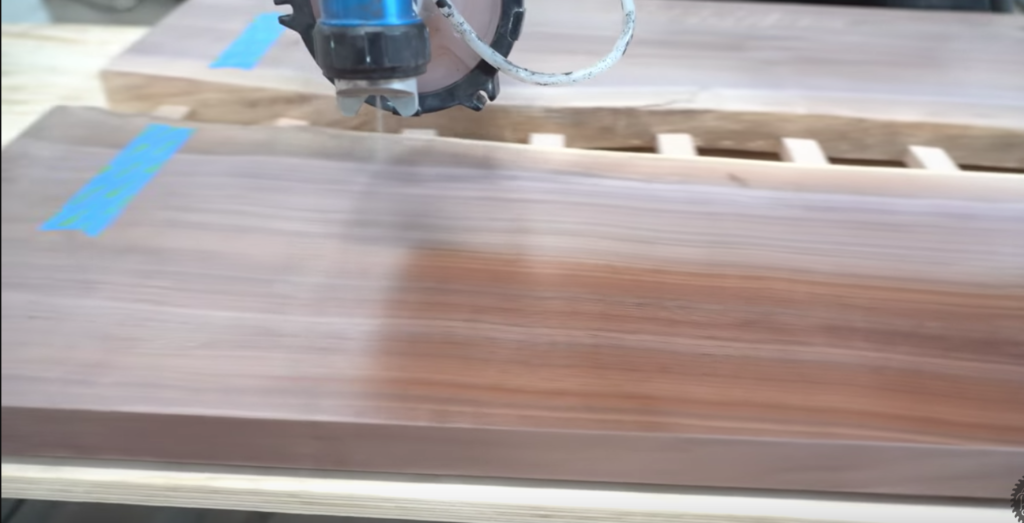 Live Edge Table with A Zipper RIver 