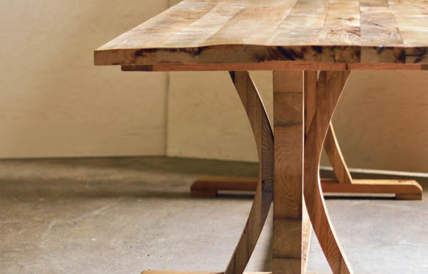 Curved Dining Table Base Detail